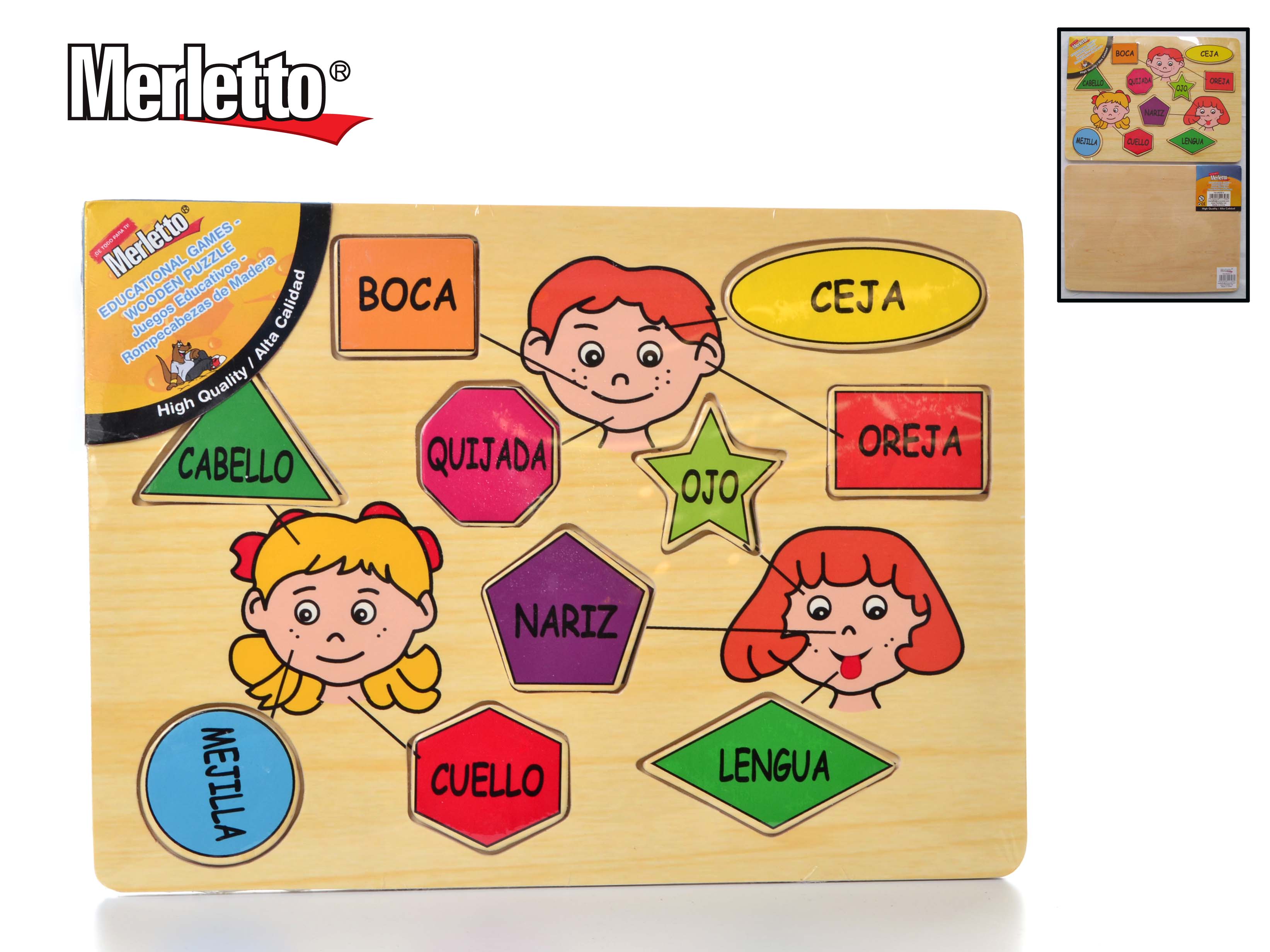 ROMPECABEZA DE MADERA CARITA MTO