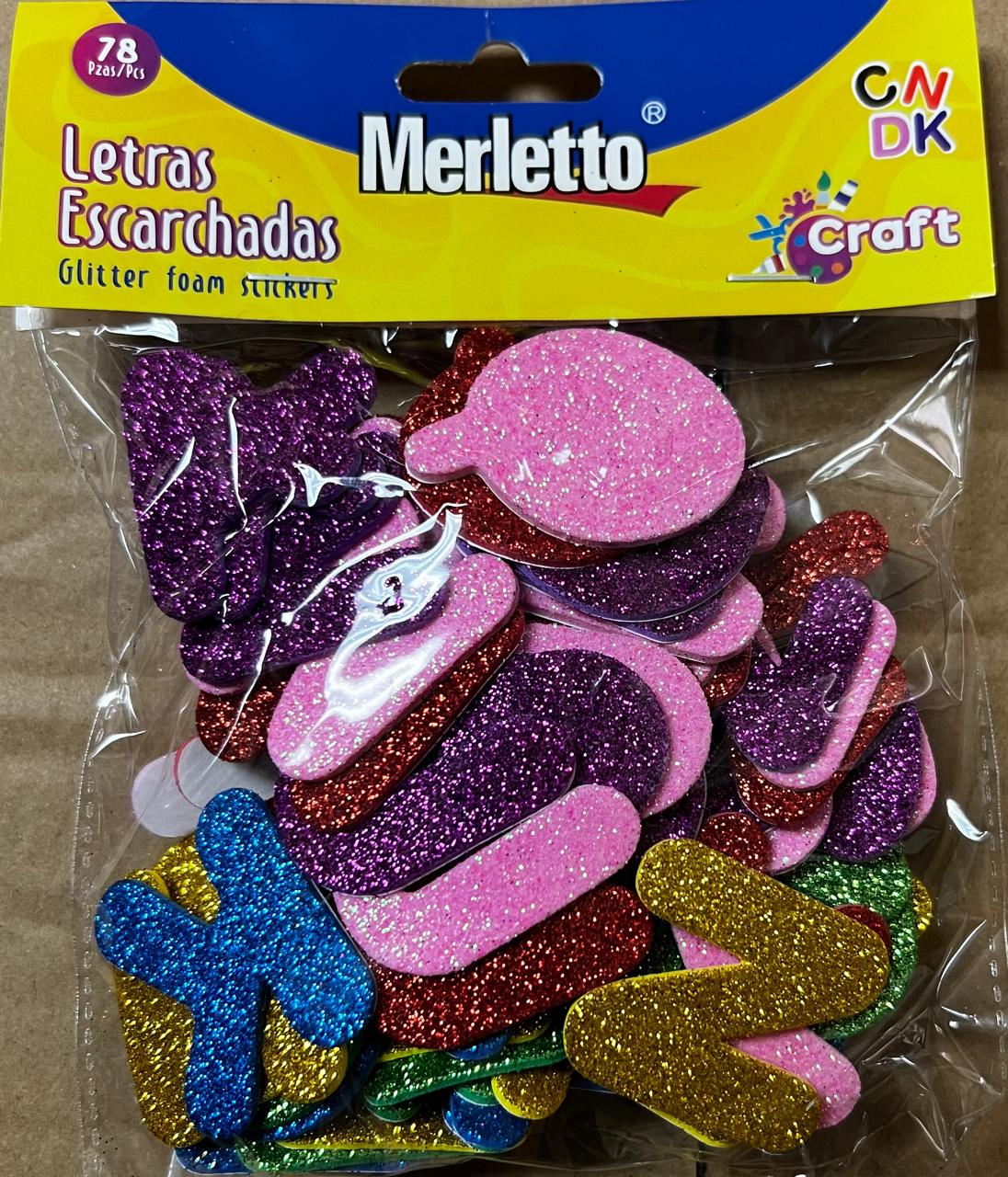 LETRAS ABC.ESCARCHADO 78PC