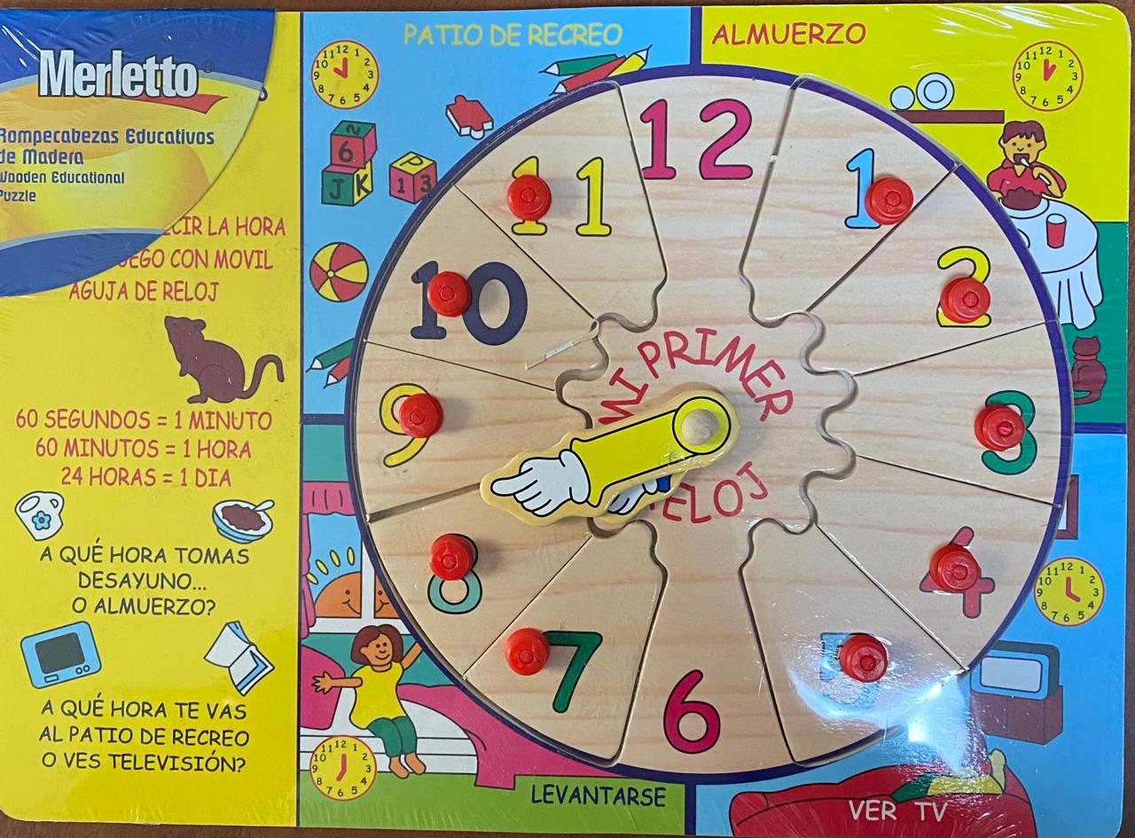 ROMPECABEZA MADERA RELOJ MTO