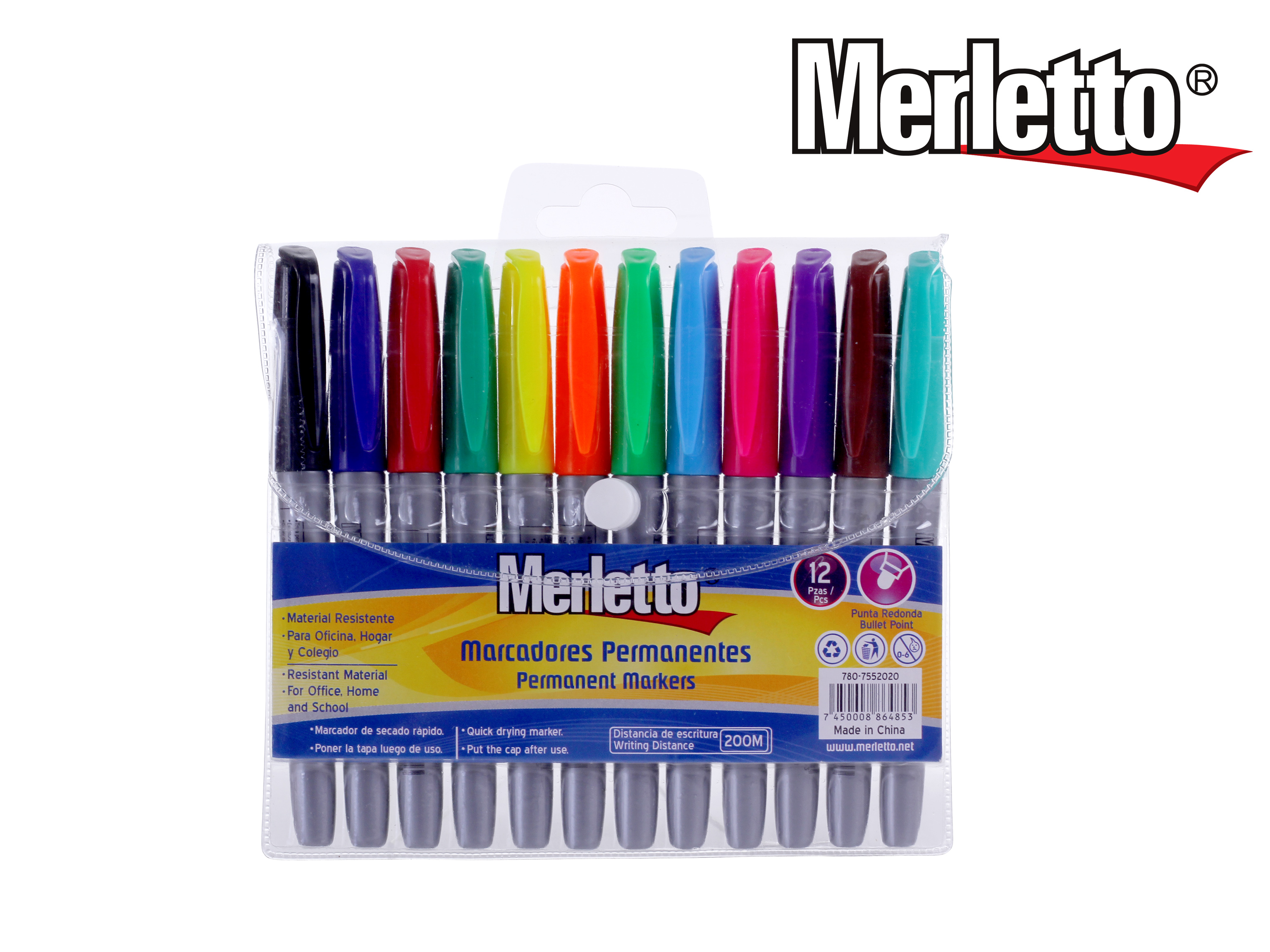 MARCADOR PERMANENTE SURTIDO 12PC