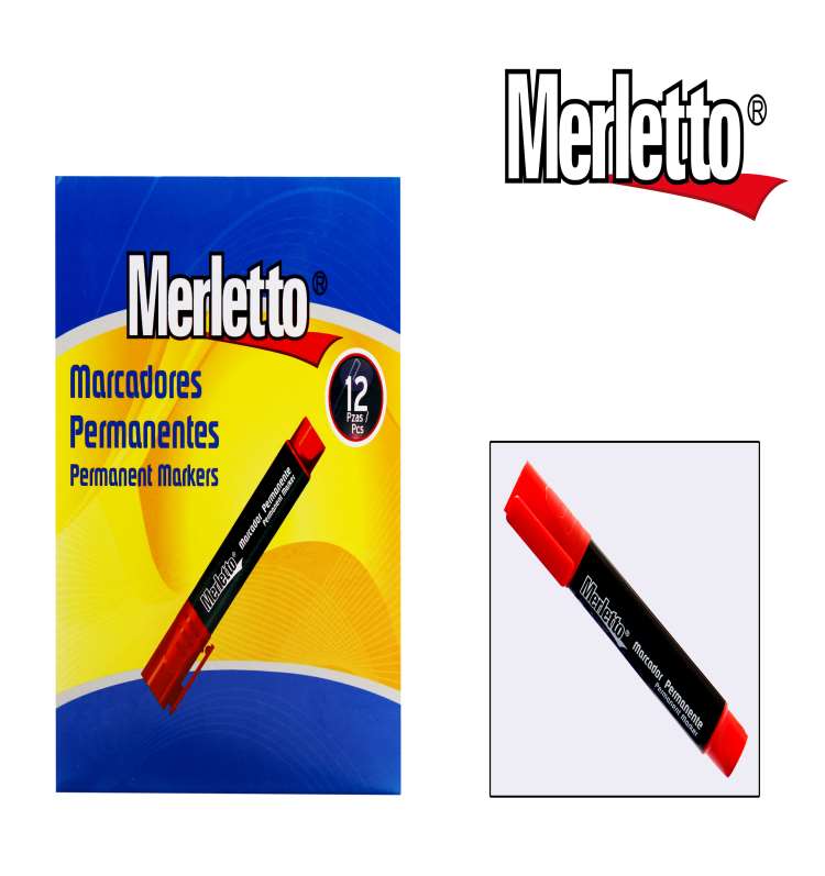 MARCADOR PERMANENTE BISELADO ROJO
