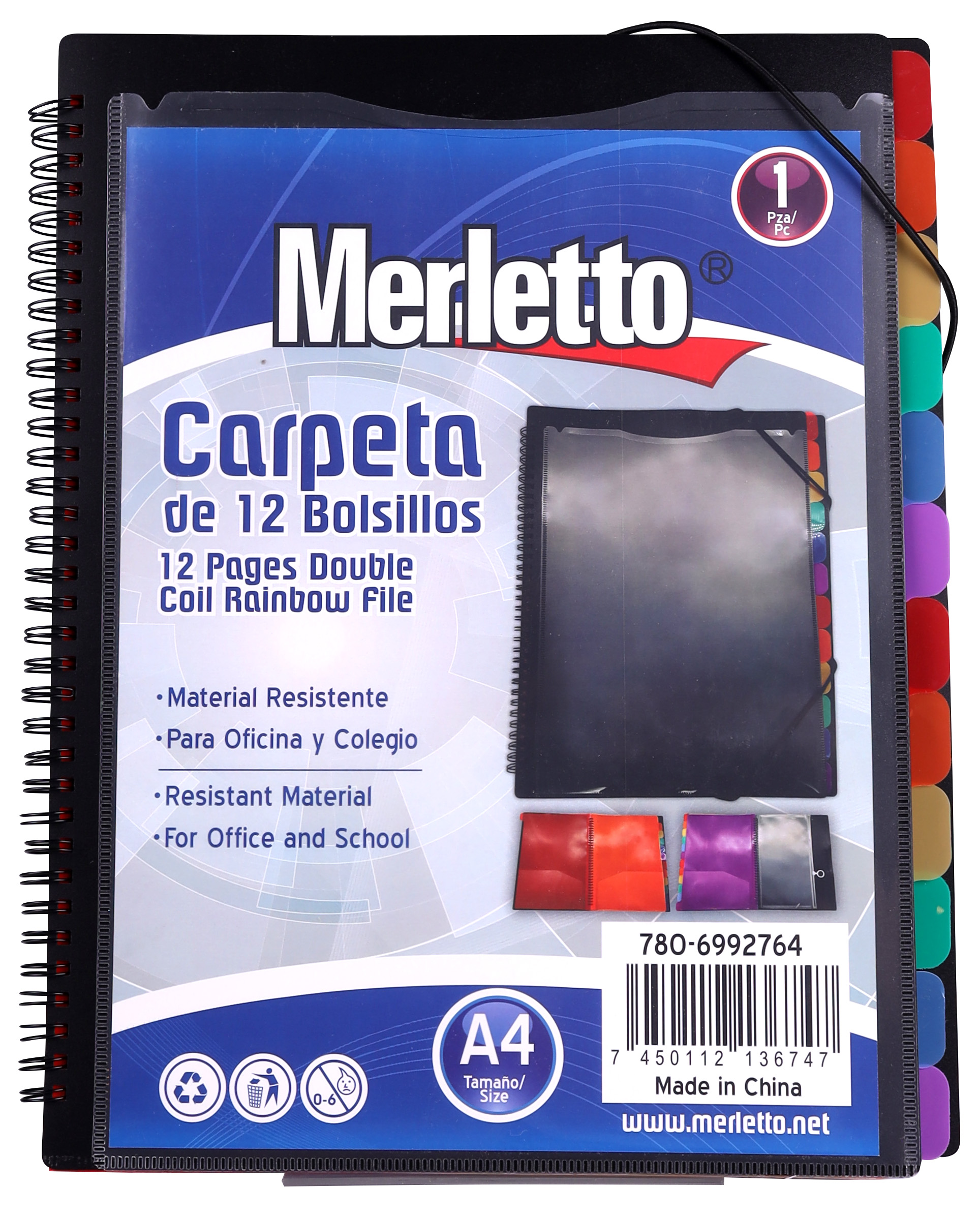 CARPETA/FOLDER 24 BOLSILLOS A4 MTO