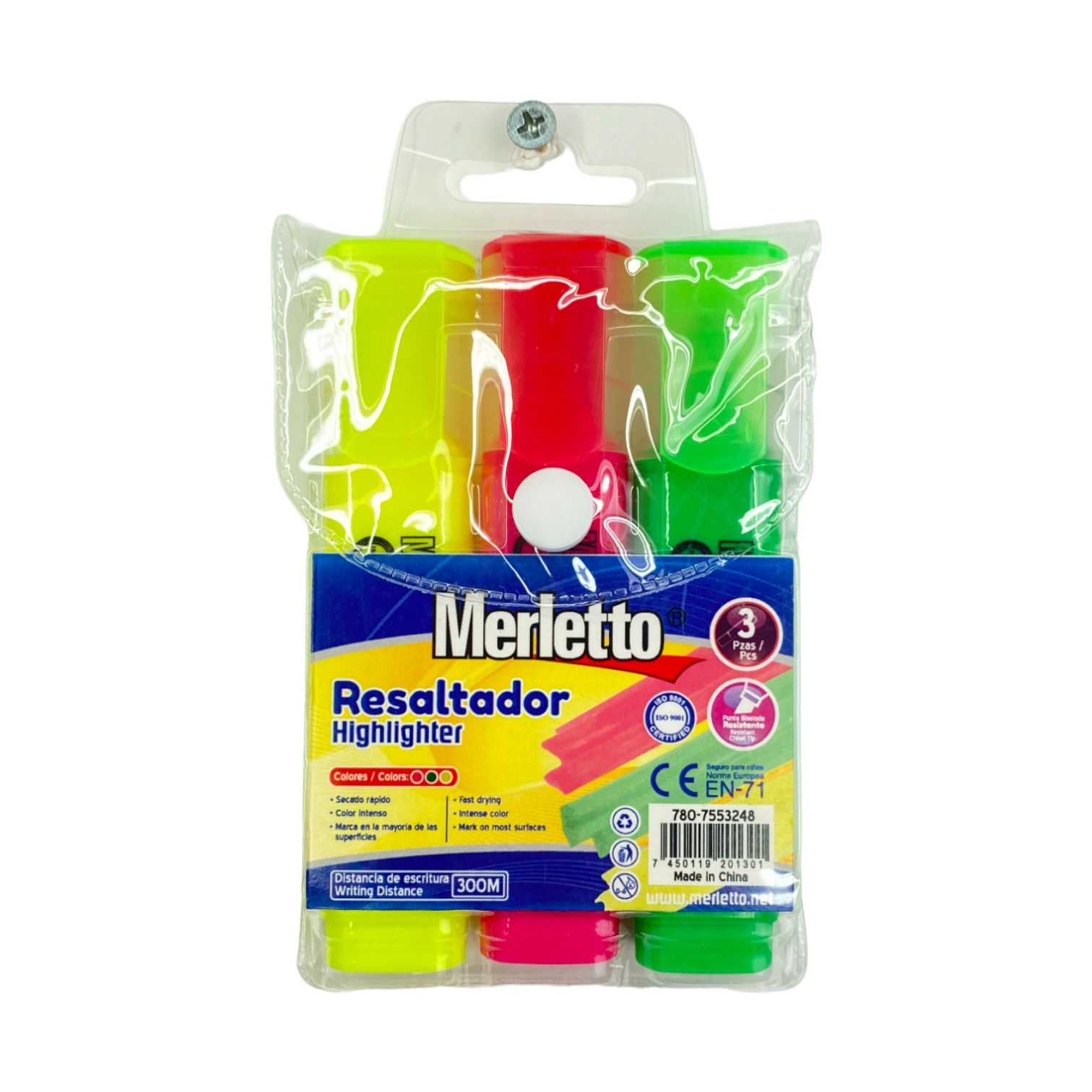 RESALTADOR SET 3COL MTO